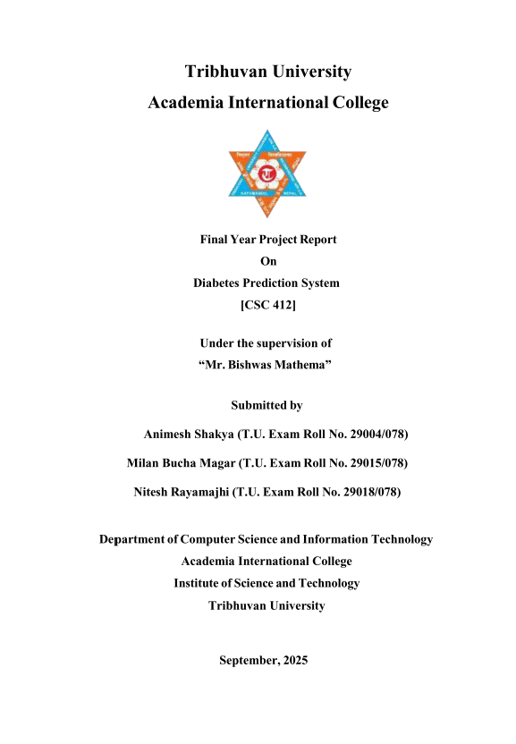 Diabetes Prediction System