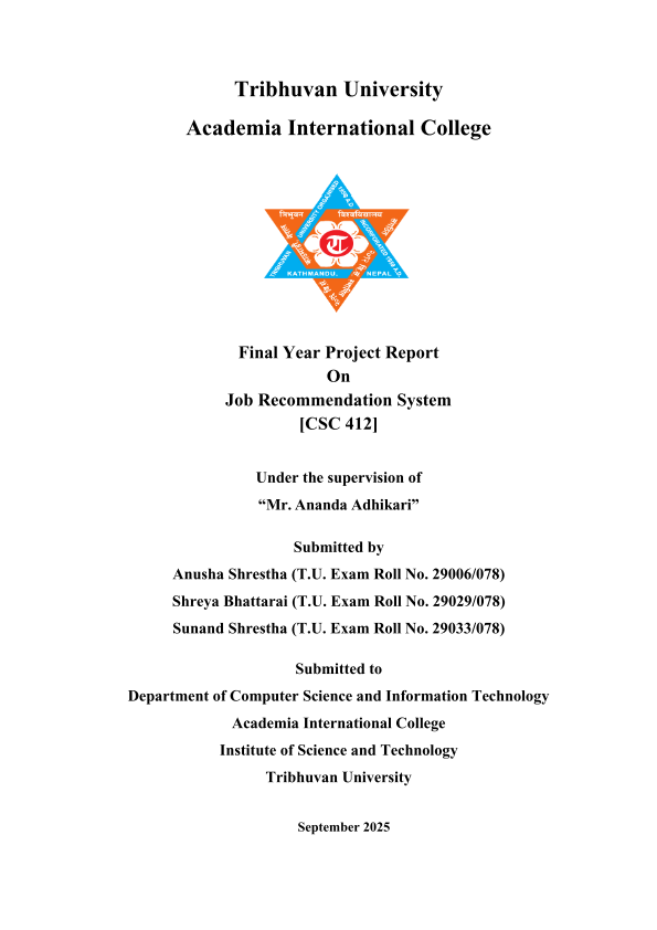 Job Recommendation System